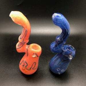 B1040 - Multi Design Bubbler Pipe With Squiggly Lines