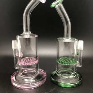 TP1006 - Curved Neck Honeycomb Water Pipe