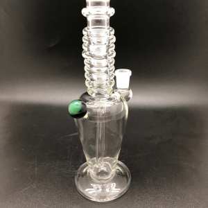 TP1020 - Ringed Neck Water Pipe with Green Ball